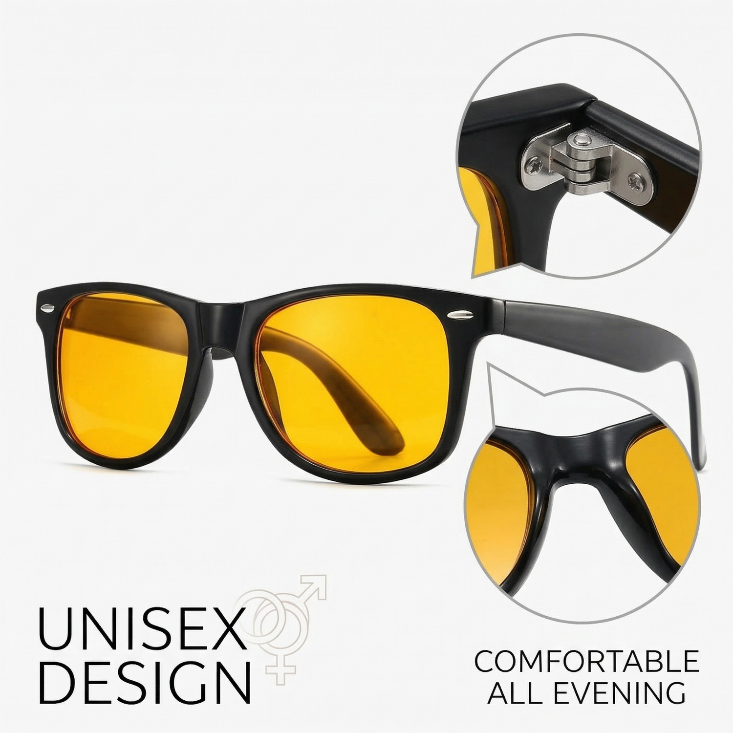 Blauw licht blokkerende slaap- en rijbril